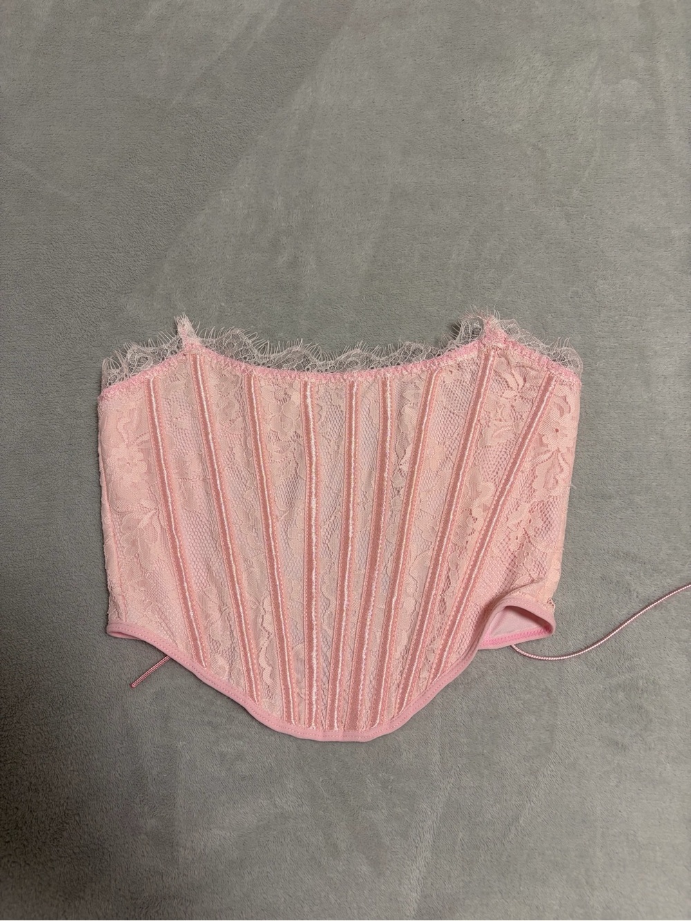 Pink Lace Bustier Corset Top - Women Intimates & Sleepwear